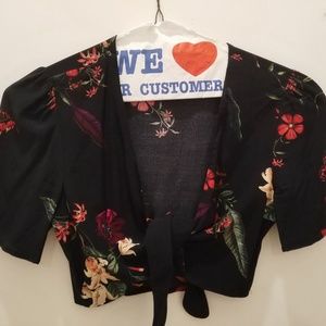 SOLD Zara bolero cropped crop floral cardigan